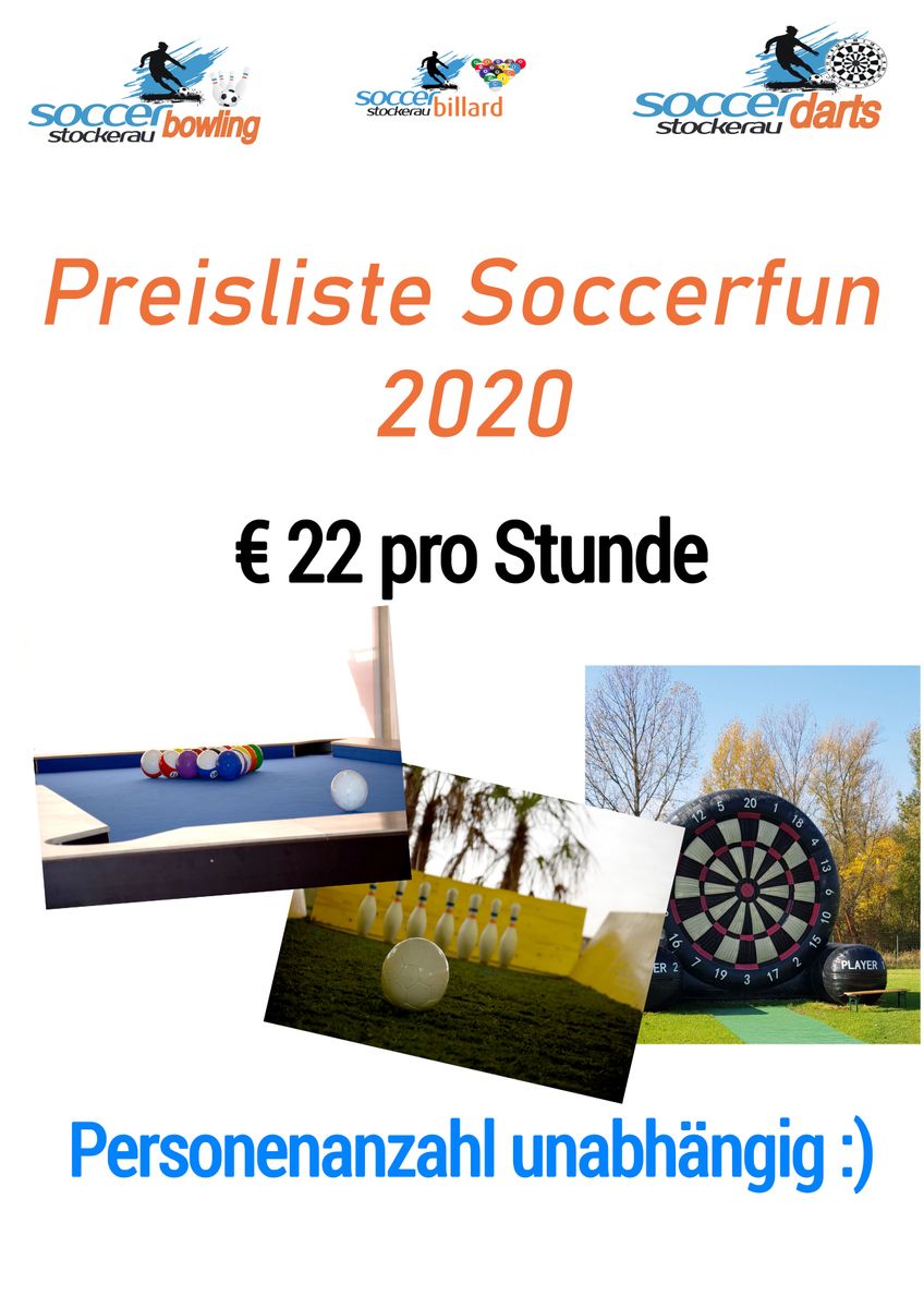 Preisliste Soccergolf Stockerau