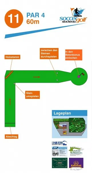 Plan vom Spielfeld - Soccergolf Stockerau